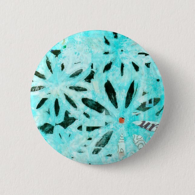 Mixed Media Daisy Art Button (Front)