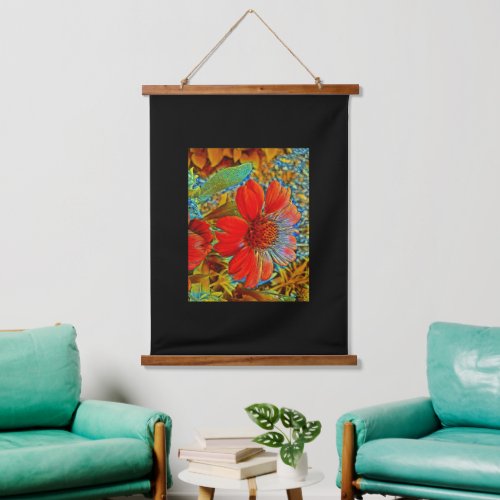 Mixed Media Digital Art Hanging Tapestry