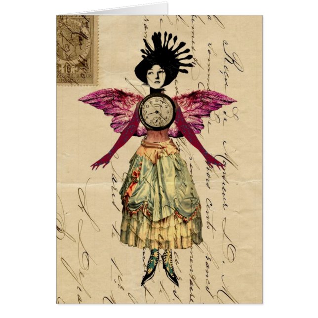 Mixed Media Doll Digital Art Cards (Front)