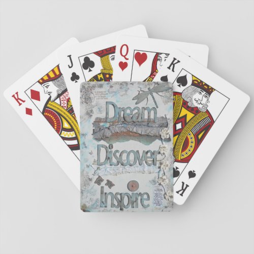 Mixed Media Dream Discover Inspire Art Poker Cards