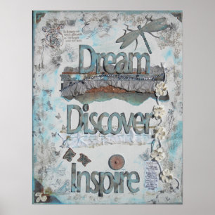 Mixed Media Dream Discover Inspire Art Print