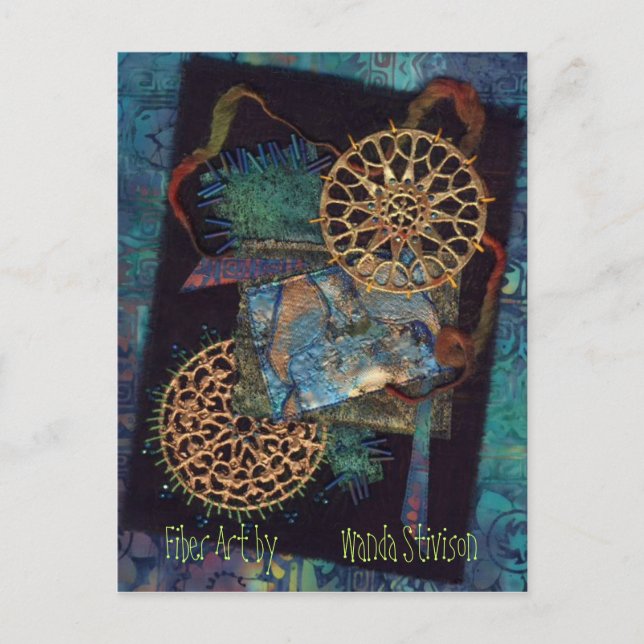 Mixed Media Fiber Art Postcard (Front)