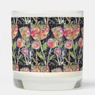 Mixed Media Flowers Abstract Scented Candle