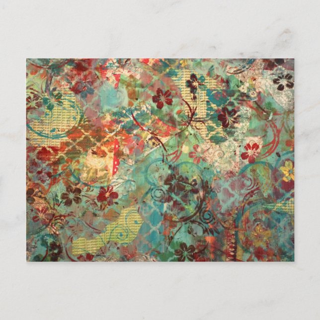 Mixed Media hand painted design Postcard (Front)