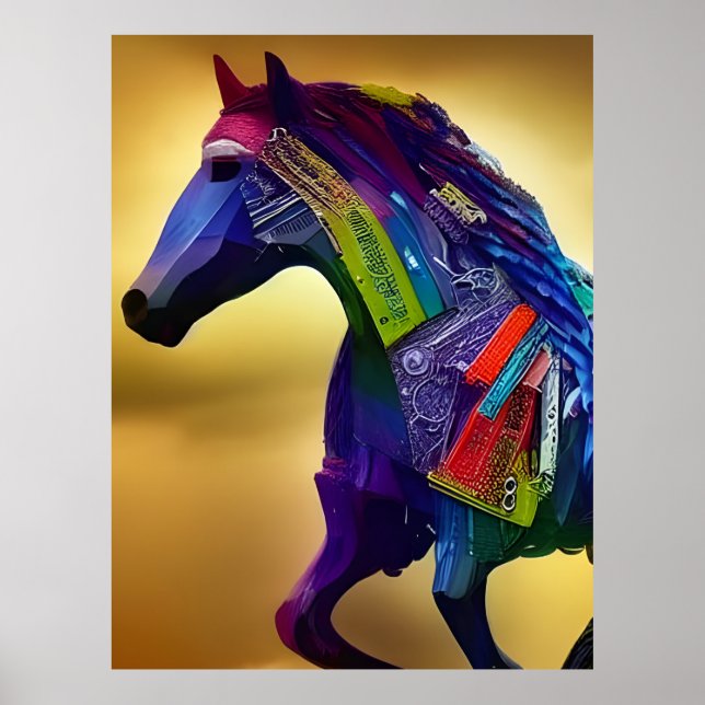 Mixed Media Horse Poster (Front)