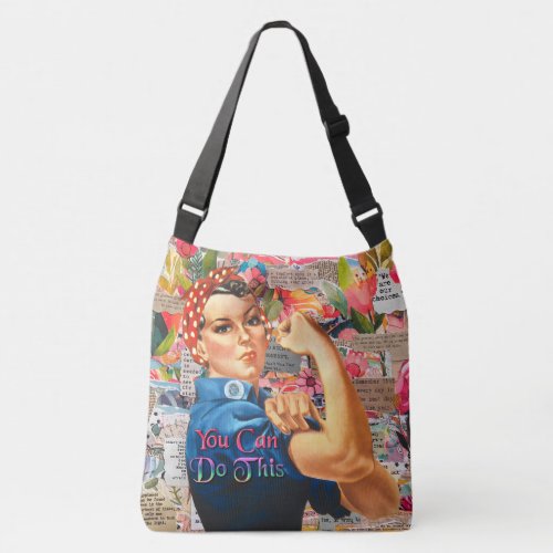 Mixed Media Inspirational Rosie the Riveter   Tote