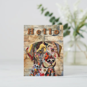 Mixed Media Labrador Retriever Greeting Card