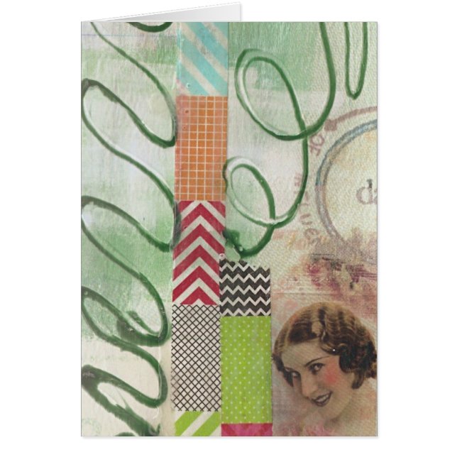 Mixed Media Lady Collage Cards (Front)