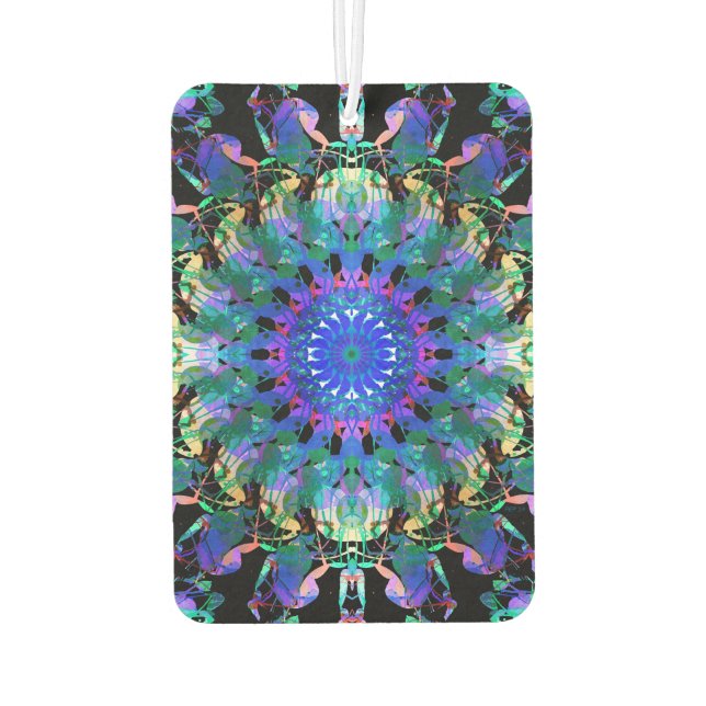 Mixed Media Mandala 10 Car Air Freshener (Back)