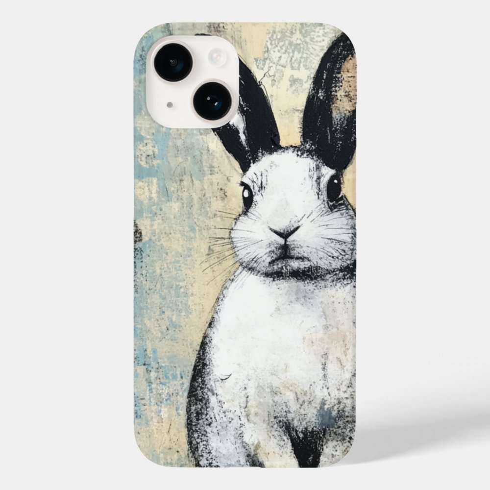 Mixed Media Rabbit Case-Mate iPhone 14 Case
