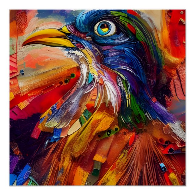 Mixed Media Robin Poster (Front)