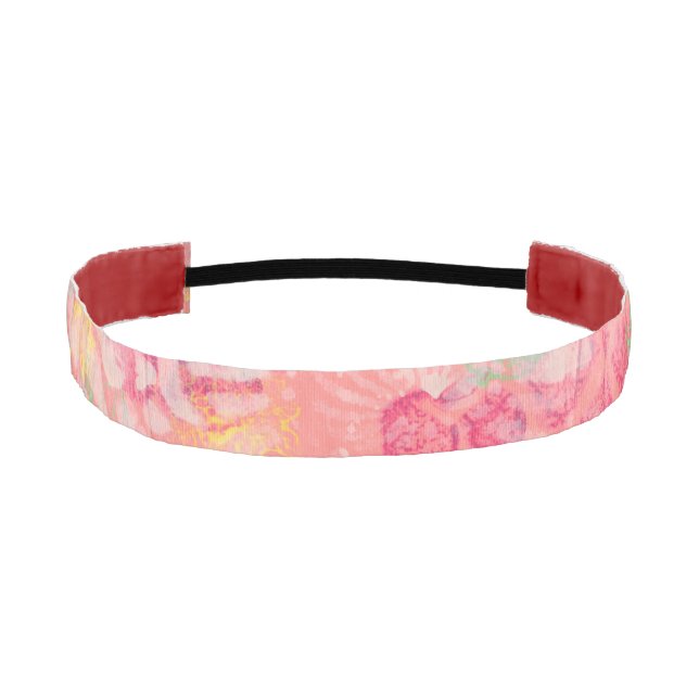 Mixed Media Rose Garden Athletic Headband (Front)