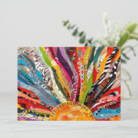 Mixed Media Sun Greeting Card