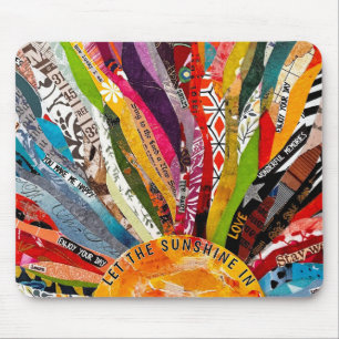 Mixed Media Sun Mouse Pad