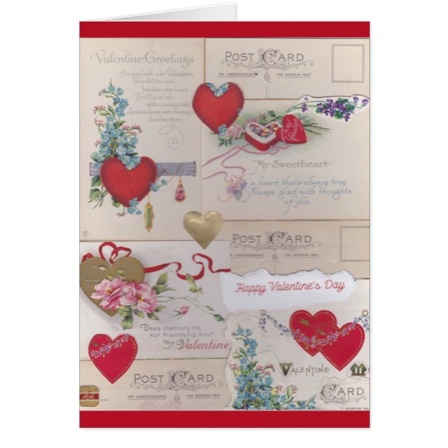 mixed media valentine cards (Front)