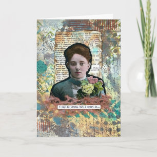 Mixed-media Vintage style Greeting Card