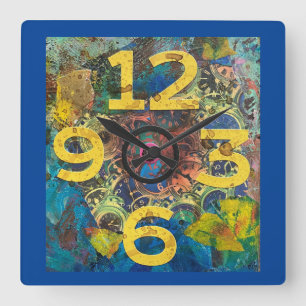 Mixed-Media Wall Clock