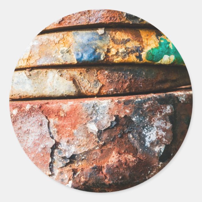 mixed metal race to cake classic round sticker (Front)