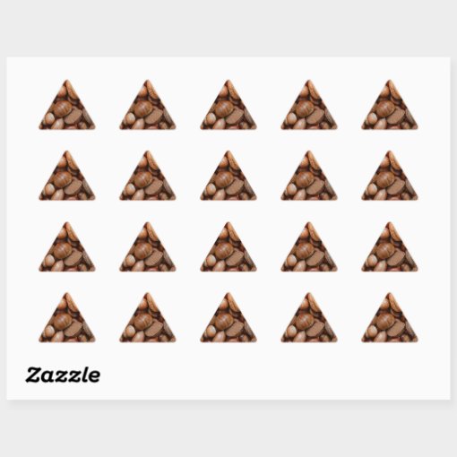 Mixed nuts triangle sticker Zazzle