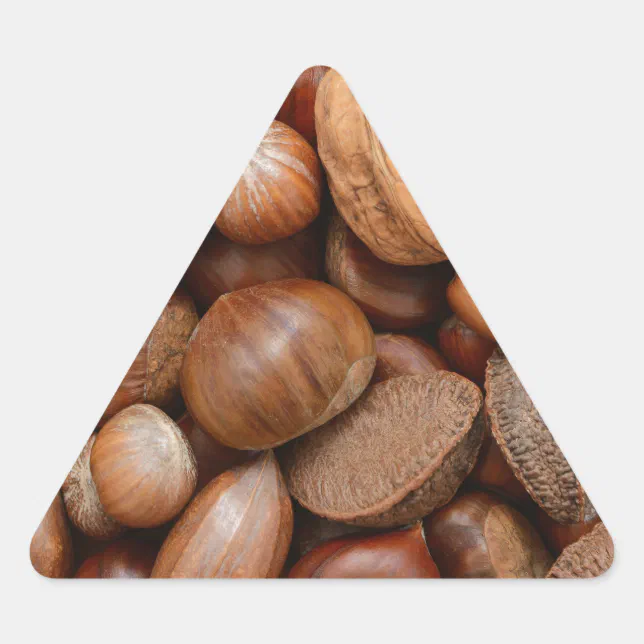 Mixed nuts triangle sticker Zazzle