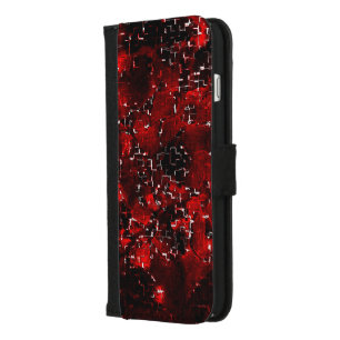 Mixed of showy and rustic red petals under mosaic  iPhone 8/7 plus wallet case