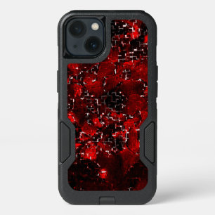 Mixed of showy and rustic red petals under mosaic  iPhone 13 case