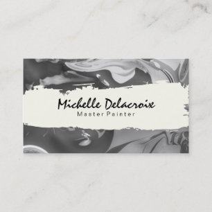 Mixed Paint   Black and White Business Card