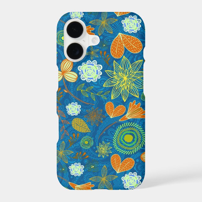Mixed paisley flowers patterns iphone case (Back)