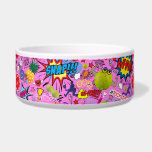 😍 mixed pickleball pink bowl<br><div class="desc">Mixed pickleball doodle on pink. Perfect as a gift for pickleball player. Bowls with pink pickleball motif
Happy wearing and best wishes for your future games!</div>