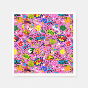 😍 mixed pickleball pink  napkins