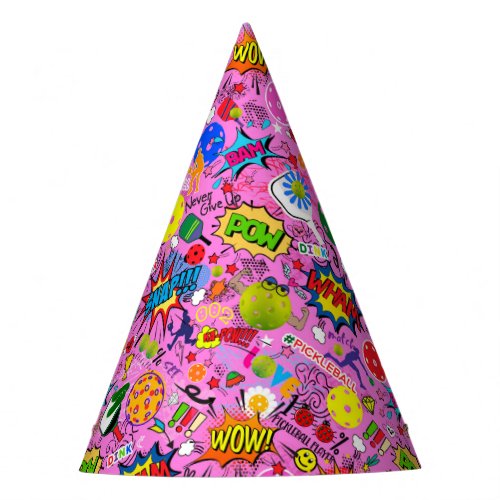  mixed pickleball pink  party hat