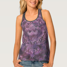 Mixed pink plum floral damask