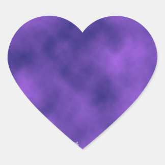 MIXED PURPLE SWIRLS WHITE SNOWFLAKES SATIN WINTER HEART STICKER