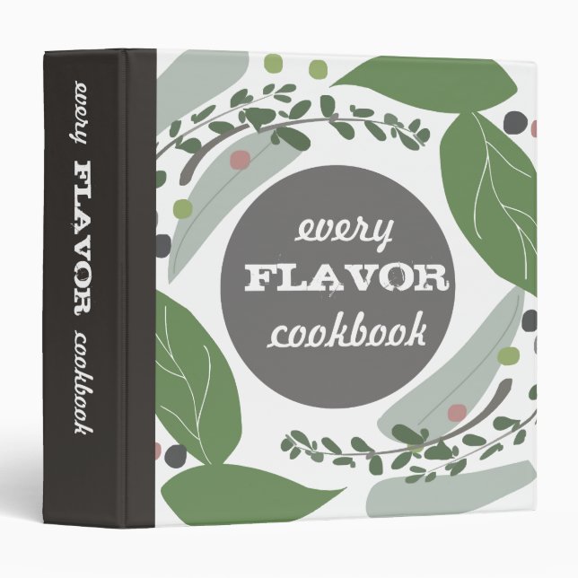 Mixed savory herbs recipe cookbook binder (Front/Spine)