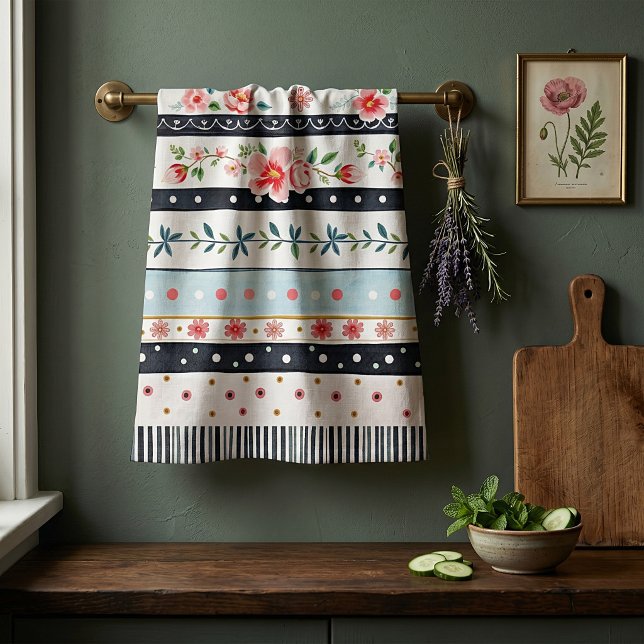 Mixed shabby chic patterns kitchen towel (Creator Uploaded)