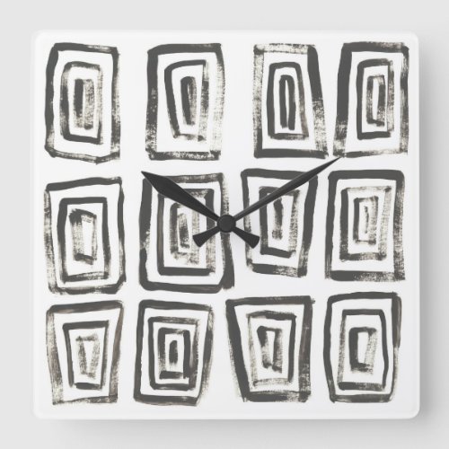 Mixed Signals IV Square Wall Clock