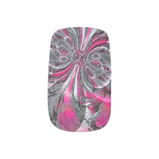 Mixed Signals  Minx Nail Art (Left Thumb)