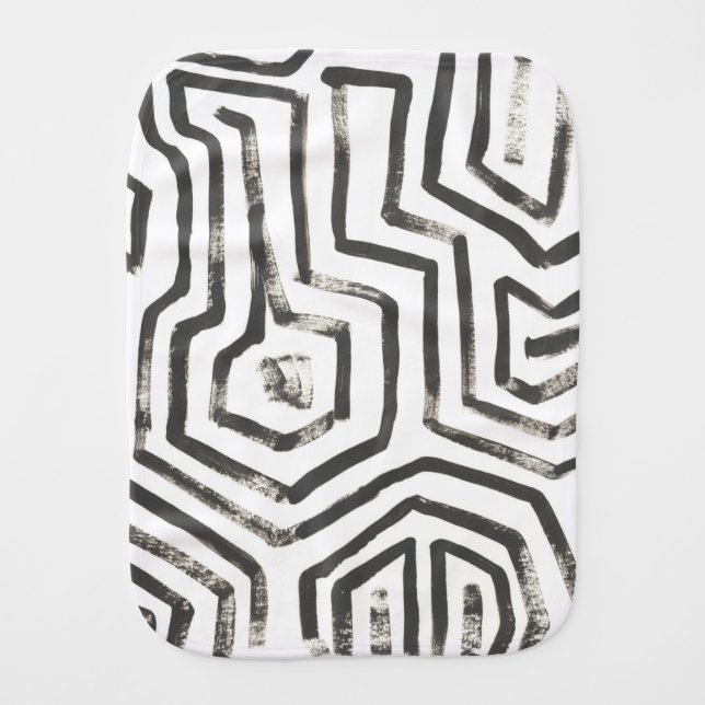 Mixed Signals V Baby Burp Cloth (Front)