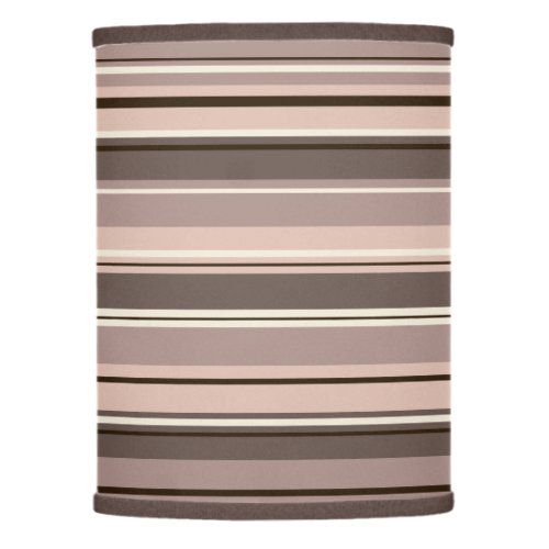 Mixed Striped Pattern Browns Taupe Creams Lamp Shade