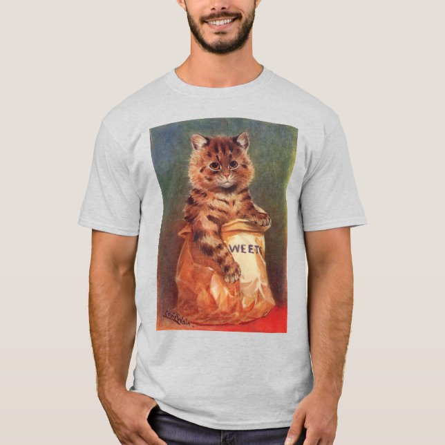 Mixed Sweets Cat by Louis Wain T-Shirt (Front)
