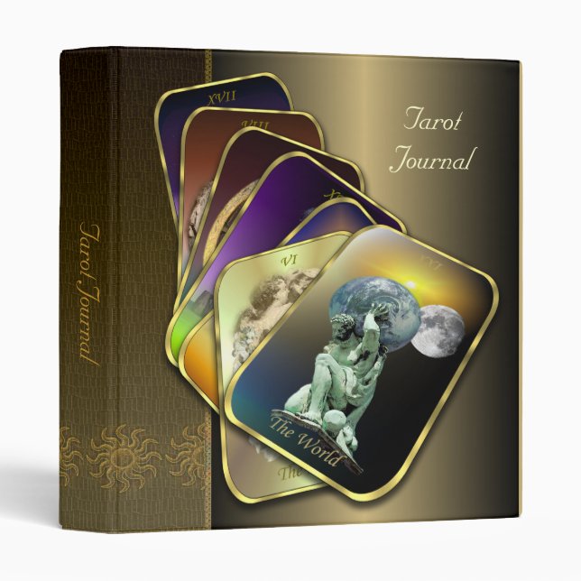 Mixed Tarot Cards 1" Tarot Journal Binder (Front/Spine)