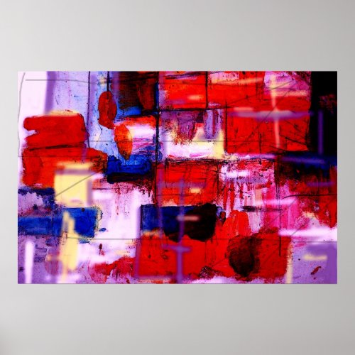 Mixed Technique Modern Abstract Painting Art Print