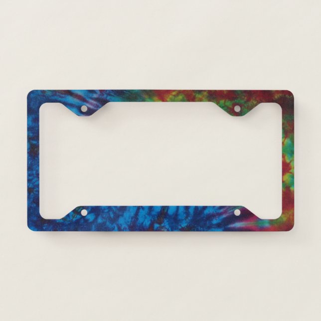 Mixed Tie Dye License Plate Frame (Front)