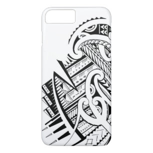 Mixed tribal tattoo design in Maori / Samoan style iPhone 8 Plus/7 Plus Case