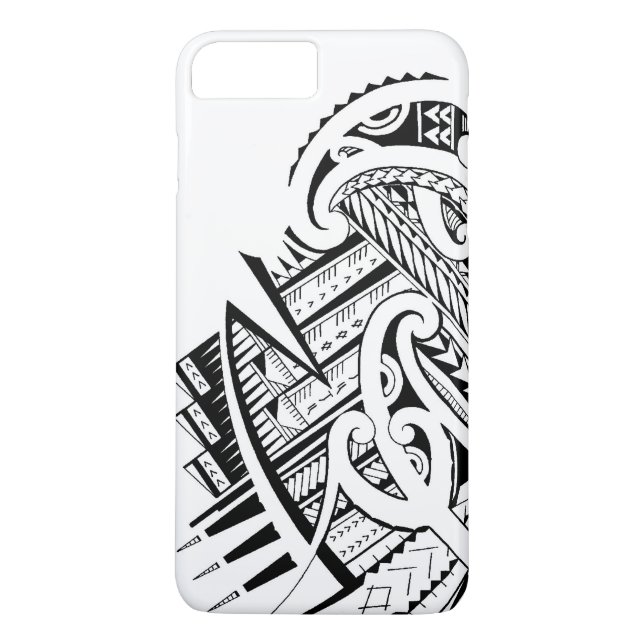 Mixed tribal tattoo design in Maori / Samoan style Case-Mate iPhone Case (Back)
