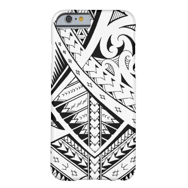 Mixed tribal tattoo patterns in Samoan Maori style Case-Mate iPhone Case (Back)