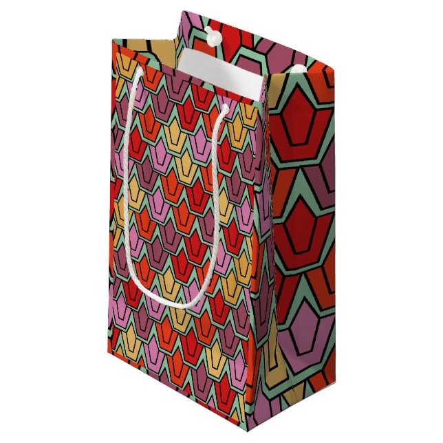 Mixed Tulip Field  Small Gift Bag (Front Angled)