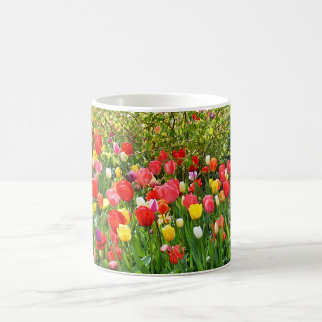 Mixed tulips floral coffee mug (Center)