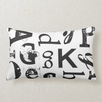 Mixed Typography Lumbar Pillow by BohemianGypsyJane at Zazzle
