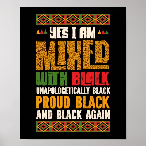 Mixed Unapologetically Proud Black Pride History Poster